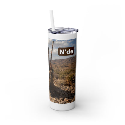 Ft. Sill Apache 20oz Skinny Tumbler with Desert Native Warrior Photo Wrap