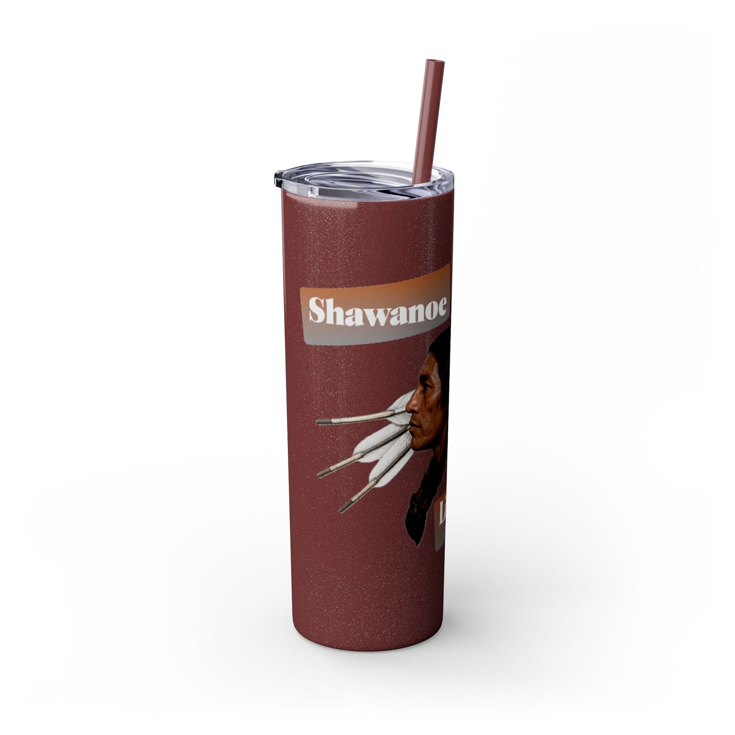 Shawnee Absentee Skinny Tumbler with Straw, 20oz