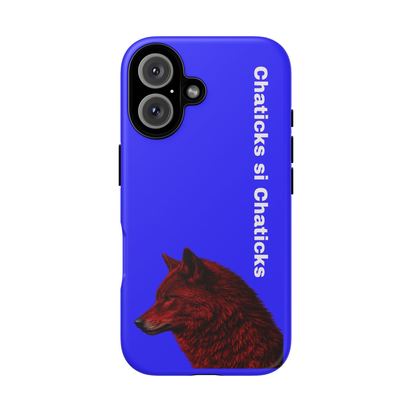 Pawnee Phone Case — Blue 'Chaticks si Chaticks' Wolf Logo Tough Case