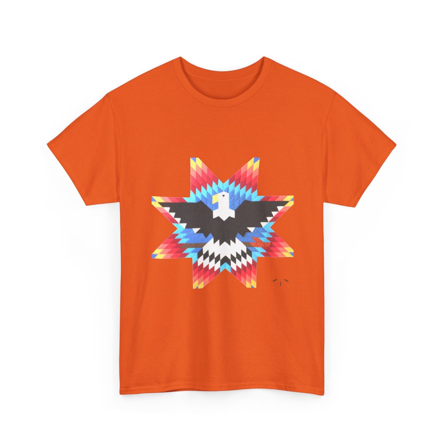 T-Shirt — Colorful Native Star Eagle Graphic Tee (Front Eagle Star, Back Crossed Arrows)