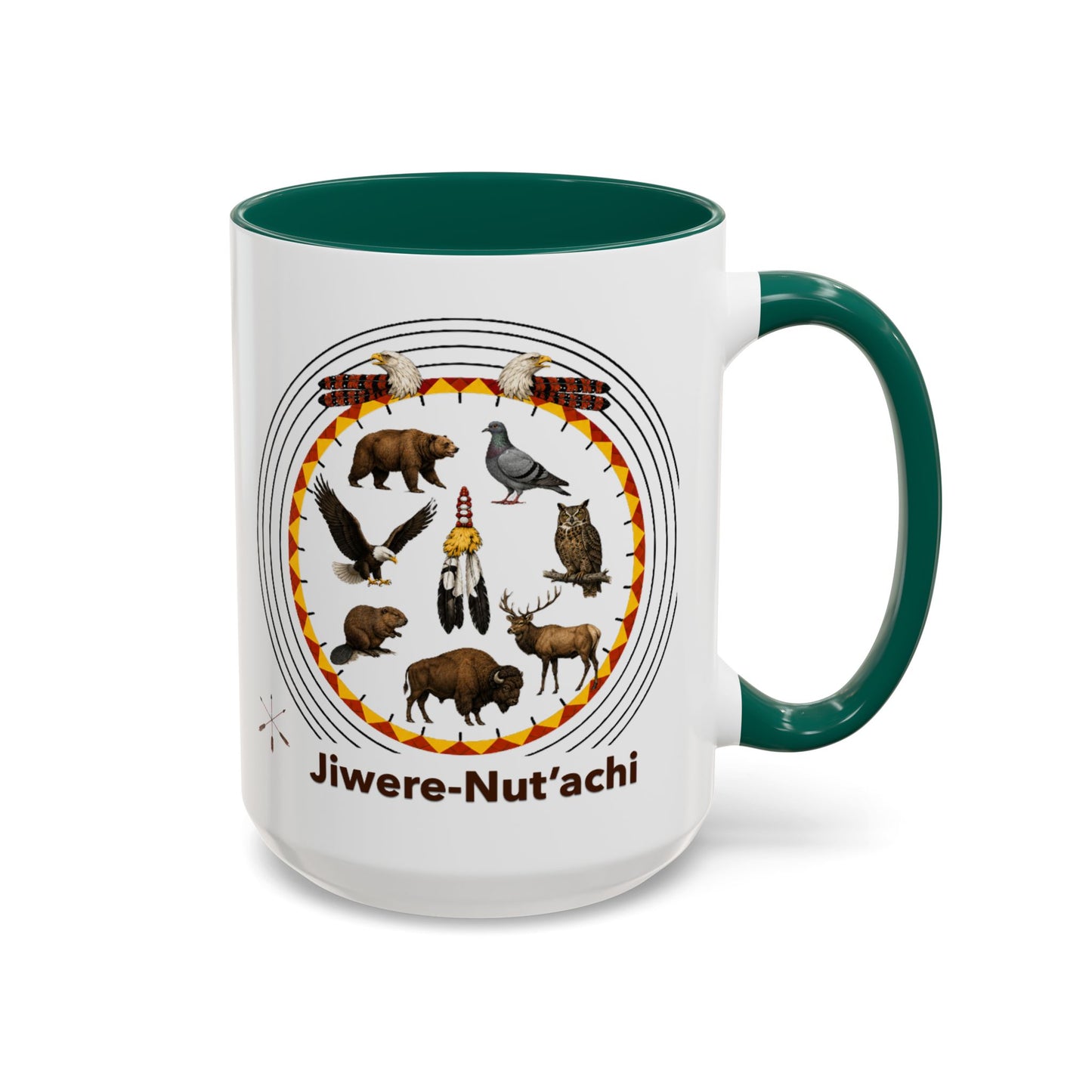 Otoe Missouria Native Animal Circle Mug – 'Jiwere-Nut'achi' Illustrated Coffee Cup (11oz/15oz)