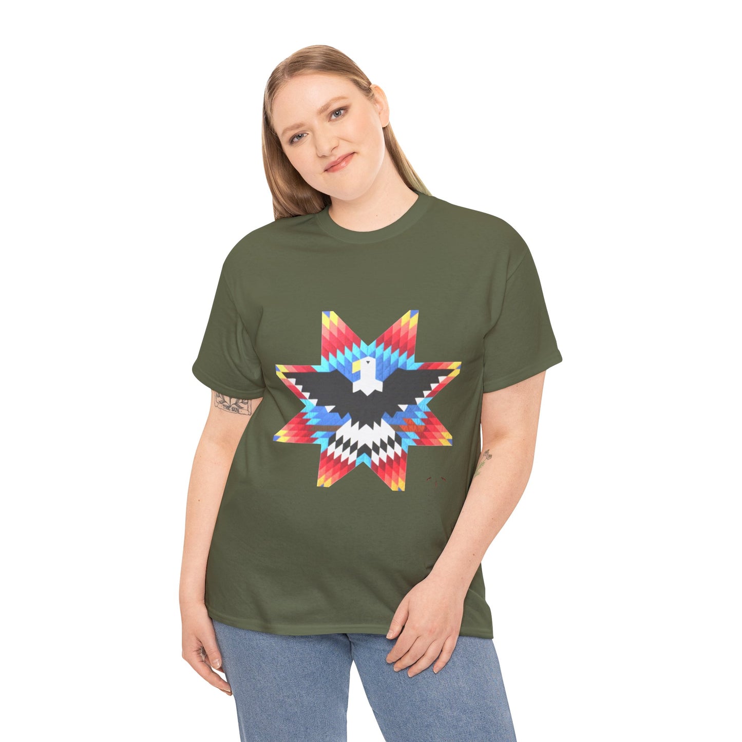 Native Star Eagle Graphic Tee with Arrow Backprint