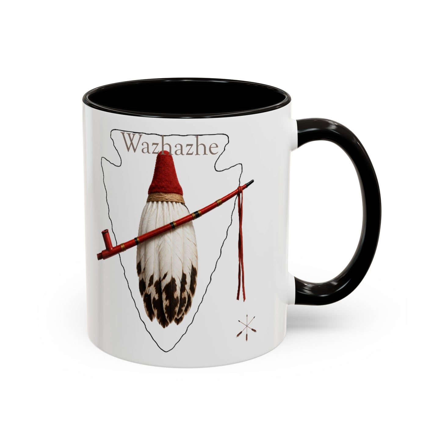 Osage Wazhazhe Tribal Feather Mug (11oz & 15oz) — Native-Inspired Coffee Cup