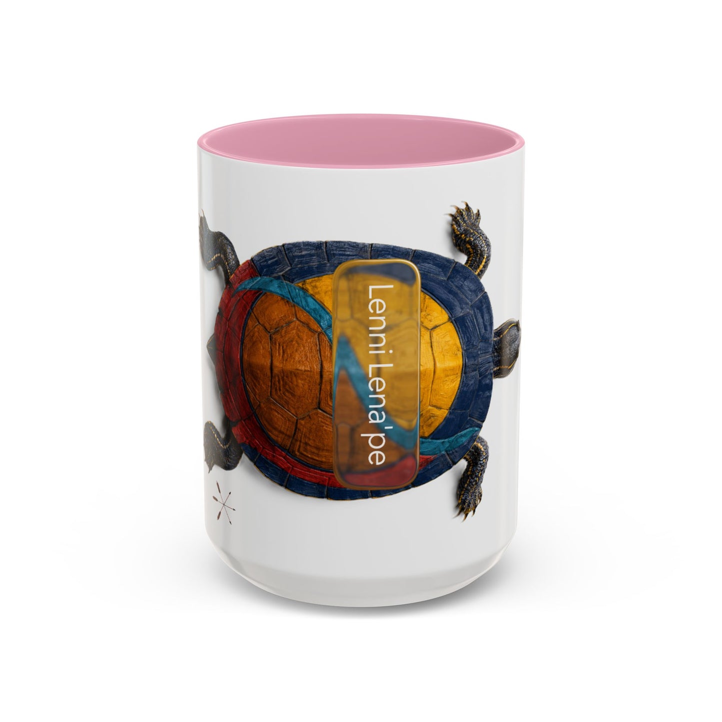 Delaware West Colorful Turtle Coffee Mug — Vibrant Hand-Painted Shell Design (11oz/15oz)