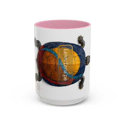 Delaware West Colorful Turtle Coffee Mug — Vibrant Hand-Painted Shell Design (11oz/15oz)