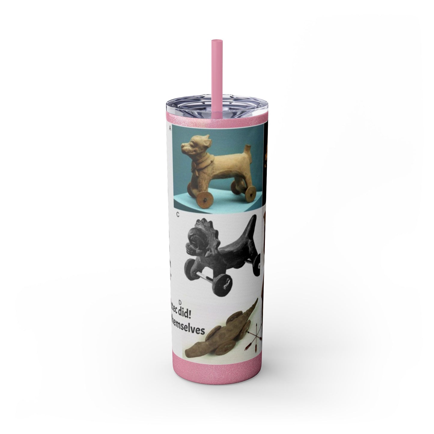 Aztec 20oz Skinny Tumbler - Educational Indigenous Artifacts Design