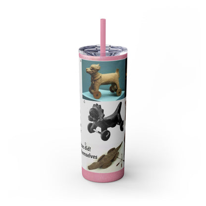 Aztec 20oz Skinny Tumbler - Educational Indigenous Artifacts Design