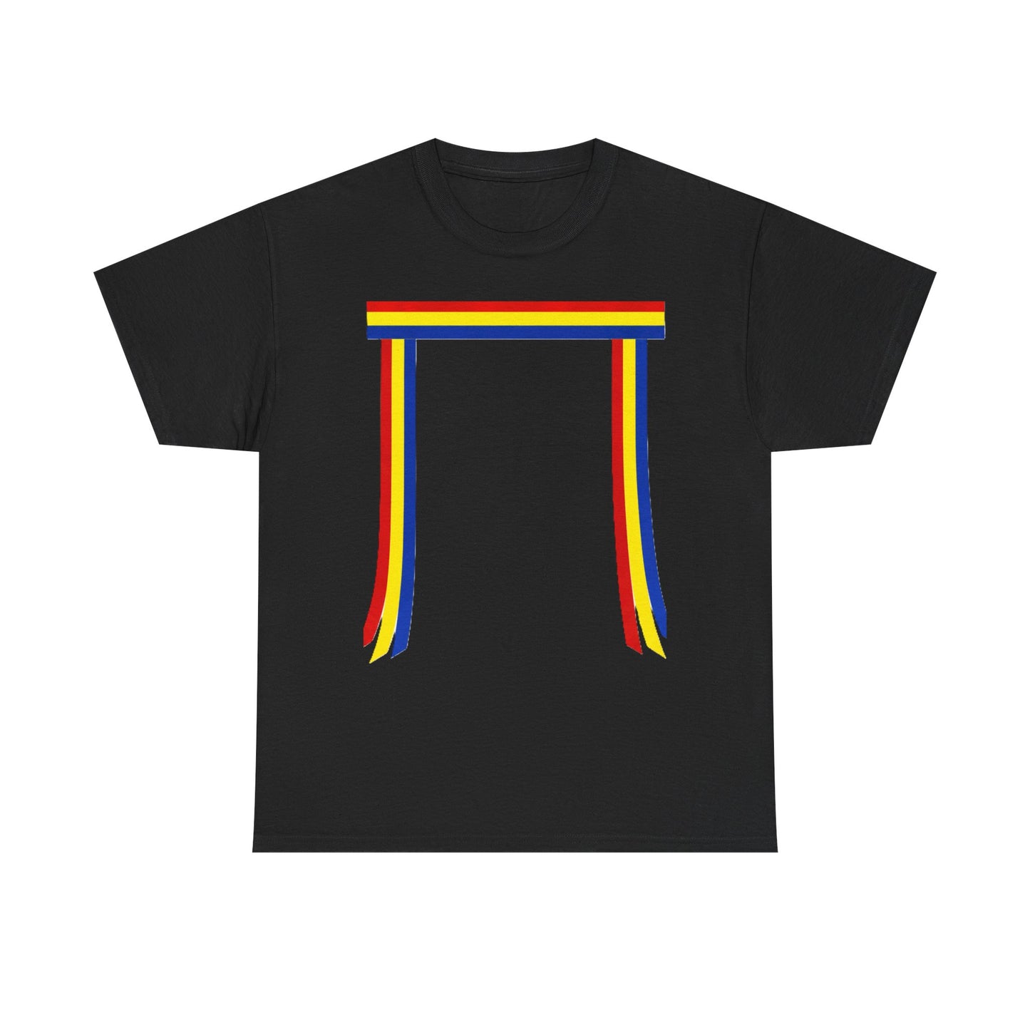 Ribbon & Arrows T‑Shirt — Minimal Tribal Ribbon Front with Crossed Arrows Back
