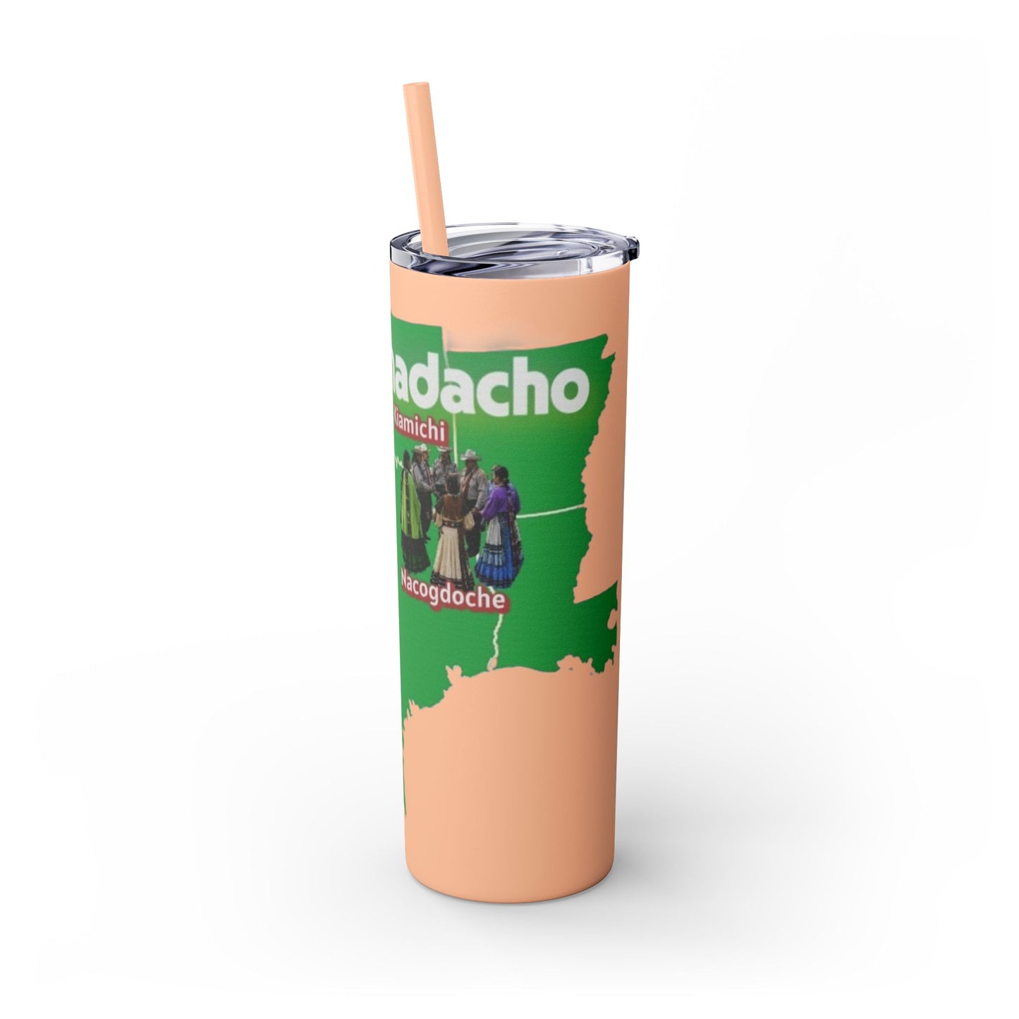 Caddo Kadohadoha Texas Map 20oz Skinny Tumbler with Straw