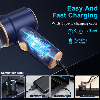 Handheld Car Vacuum Cleaner, 9000Pa Vacuum Cleaner and Air Duster, 120W High Power Hand Held Vacuum with LED Light and Multi-Nozzles for Car, Home, Office, Pet